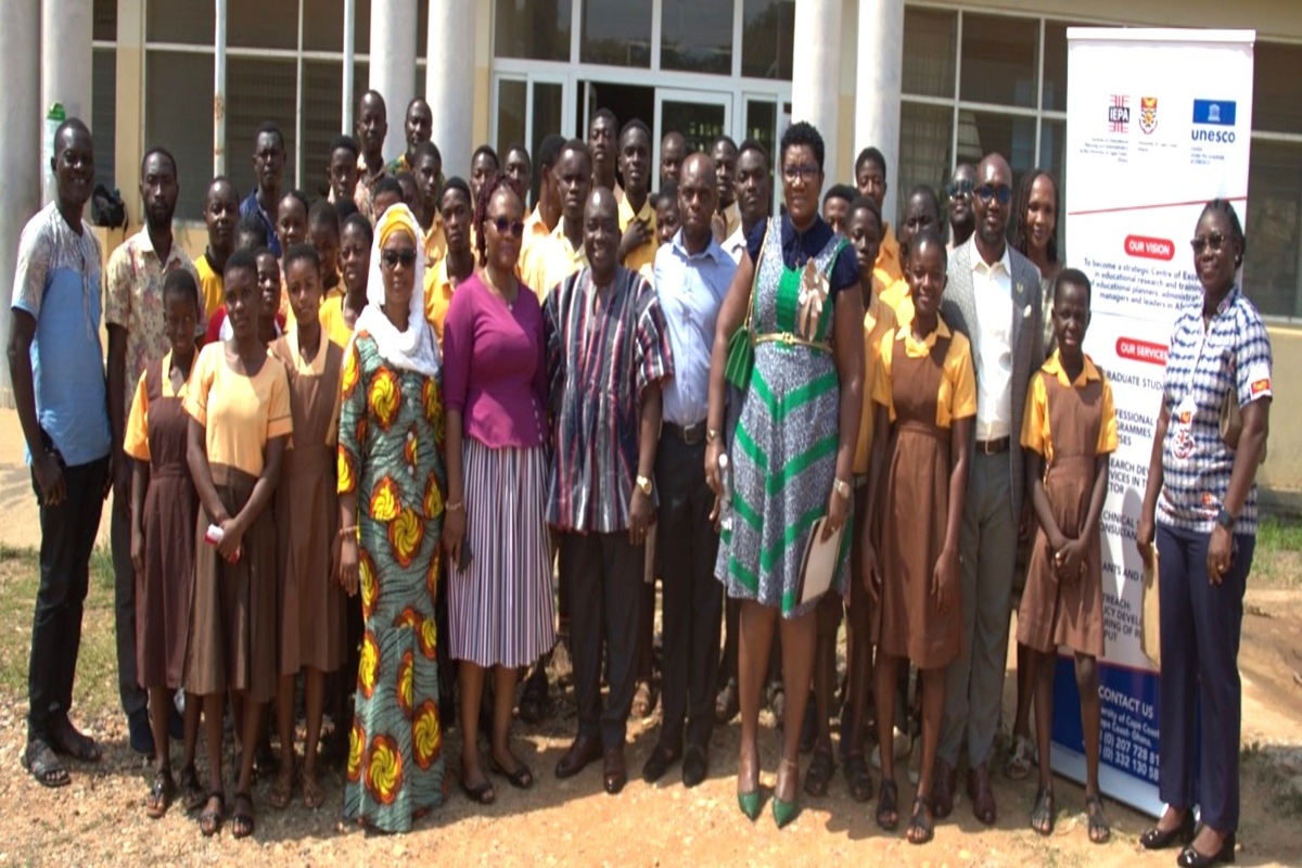 A Group Photograph of selected Students, Teachers, IEPA and Cape Coast Metro Guests