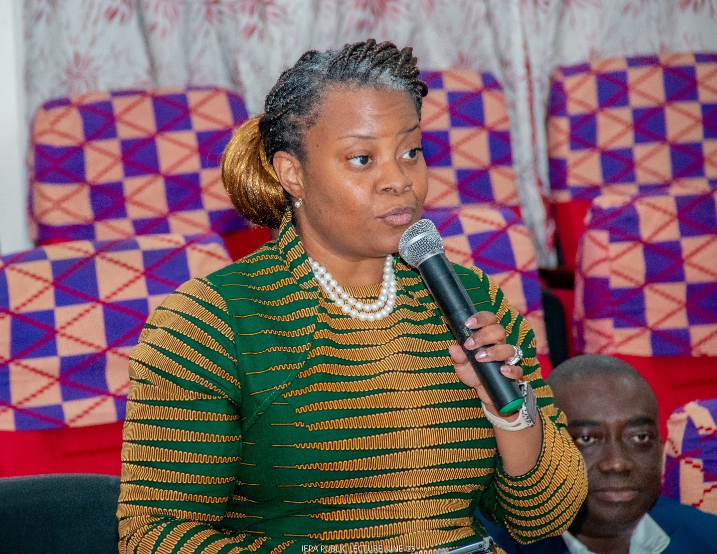 Prof. Candace Moore responding to a question after her presentation.